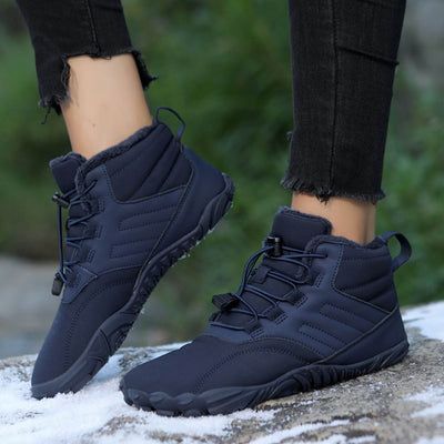 Hoge vetersneakers voor heren met een warme en stijlvolle uitstraling
