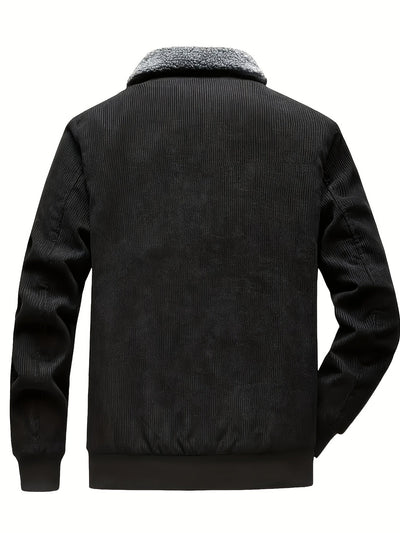 Retro Winterjas met Lange Mouwen voor Heren
