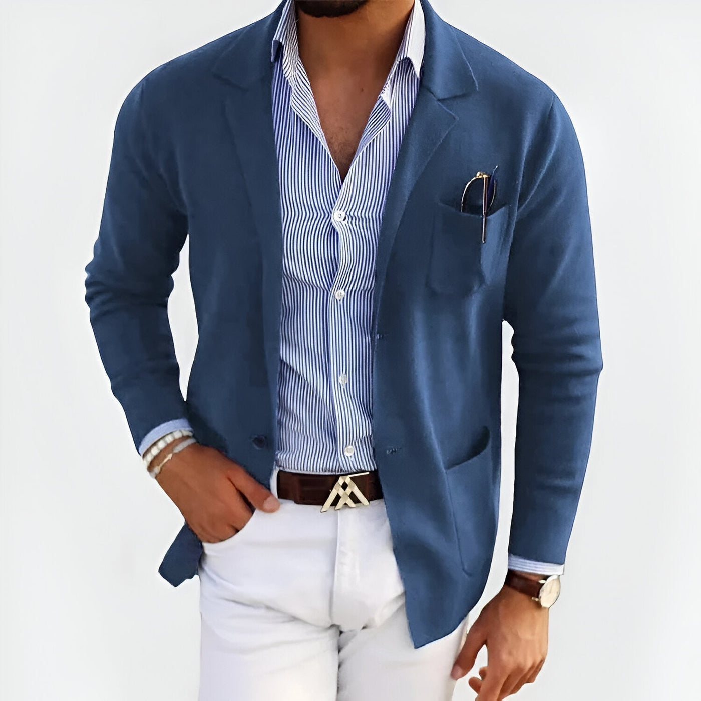 Klassieke heren blazer met een elegante uitstraling geschikt voor formele gelegenheden en dagelijks gebruik