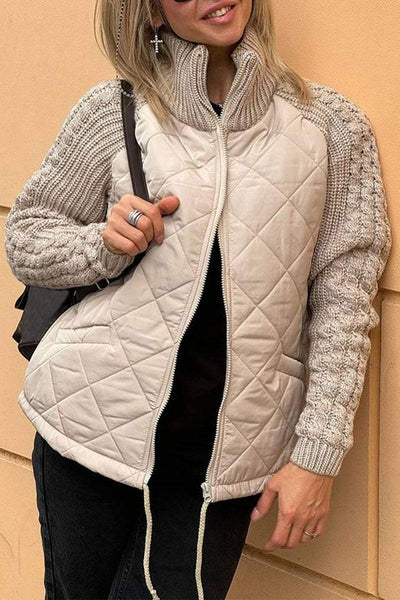 Vrijetijds Damesjas in Effen Kleur met Rits en Patchwork Details