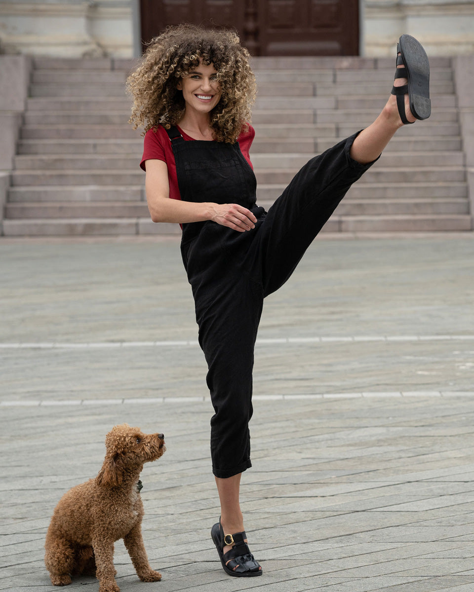 Casual dames jumpsuit met rechte pasvorm en verstelbare bandjes