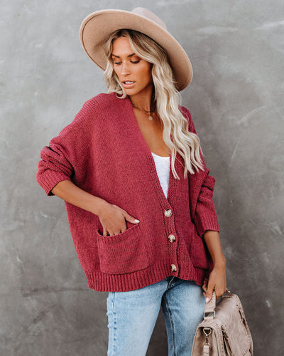 Elegante Cardigan met knopen en praktische zakken