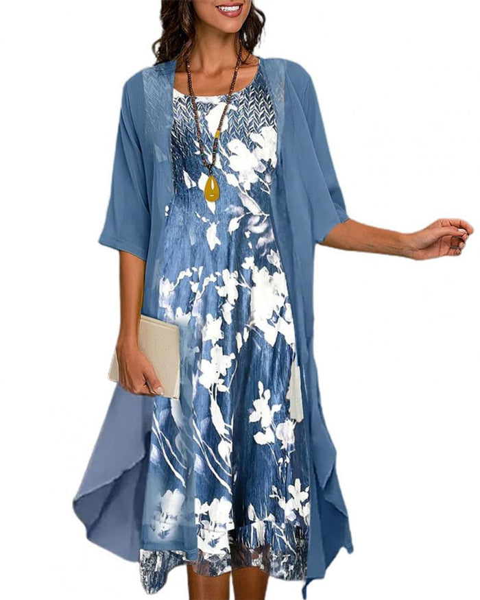 Elegante zomerse midi jurk met verfijnde uitstraling