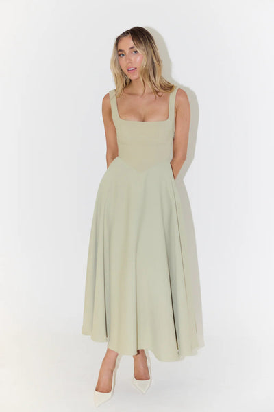 Elegante midi jurk voor dames met tijdloos en verfijnd ontwerp