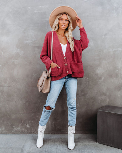 Elegante Cardigan met knopen en praktische zakken