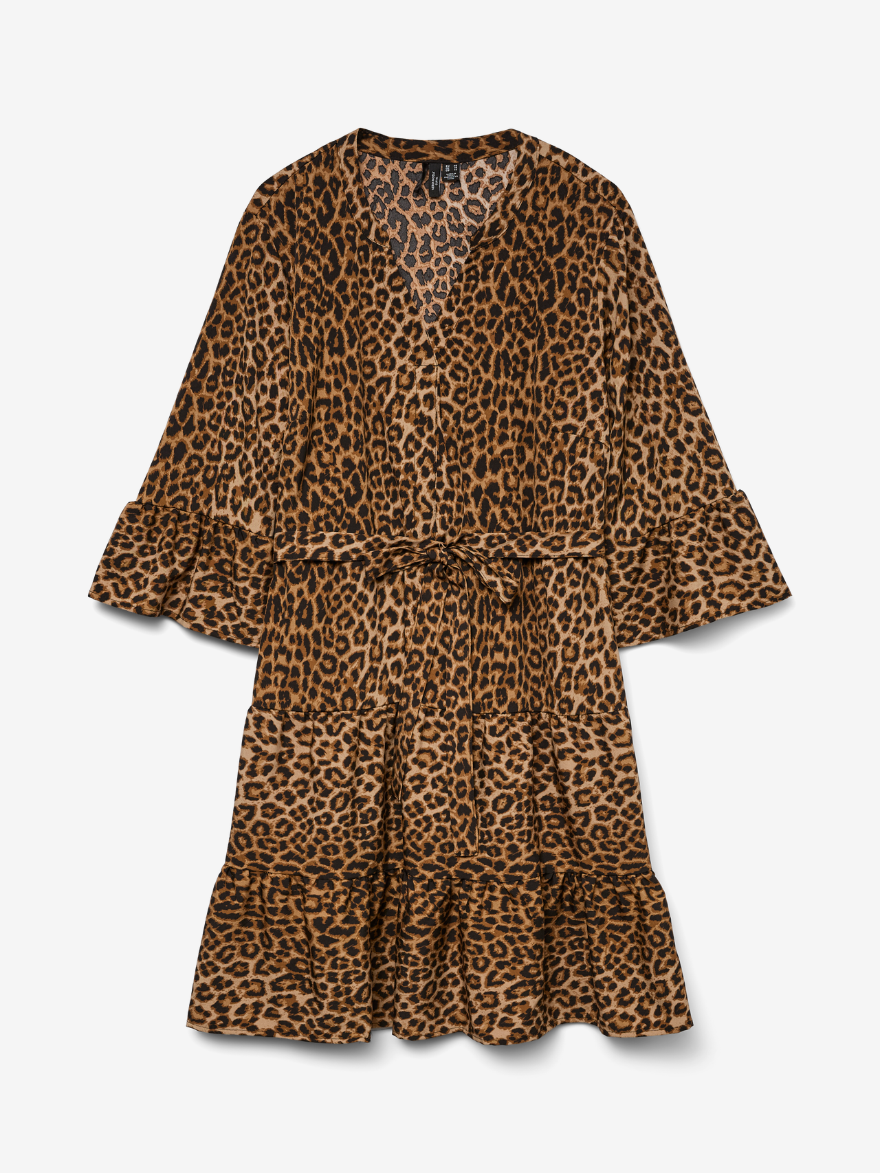 Casual korte jurk met geometrisch patroon en V-hals