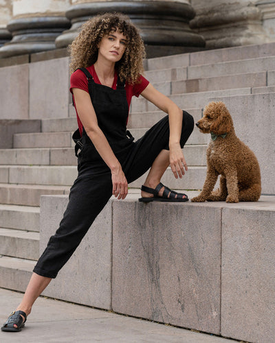 Casual dames jumpsuit met rechte pasvorm en verstelbare bandjes