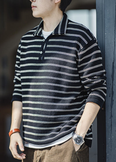 Polo met Amerikaanse Strepen van Thomas - Pullover in Contrastkleur voor Mannen