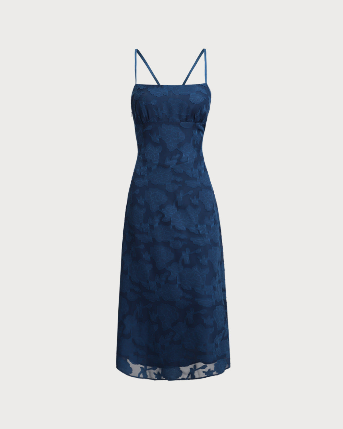 Maxi jurk met spaghettibandjes en elegante slip stijl
