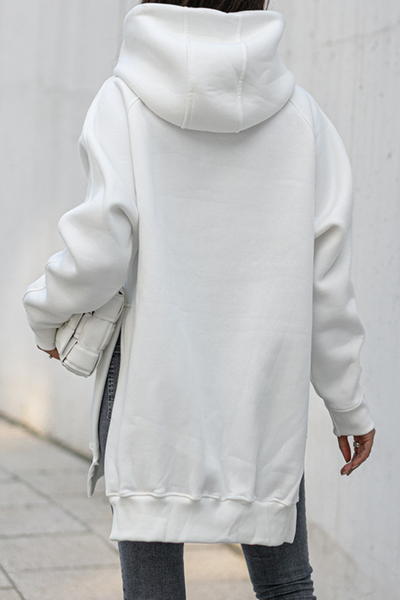 Dames Hoodie met Zakken en Split Detail