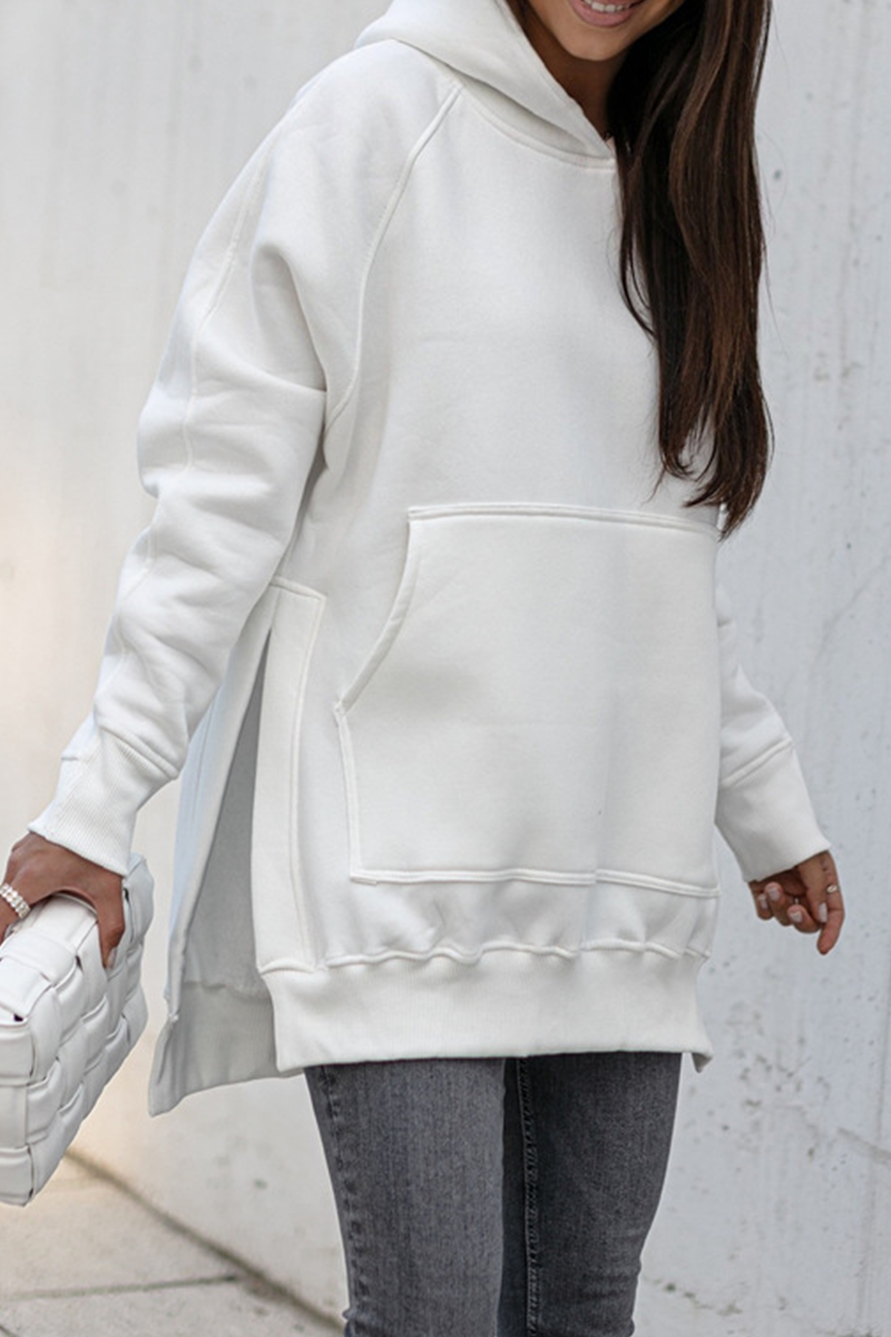 Dames Hoodie met Zakken en Split Detail