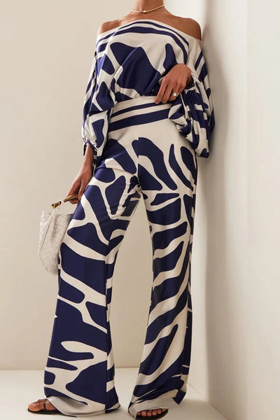 Elegante nonchalant jumpsuit met off-shoulder ontwerp en lange mouwen