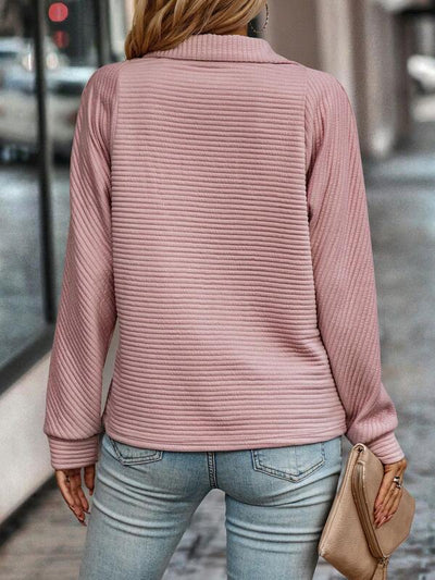 Stijlvolle dames hoodie met halve rits