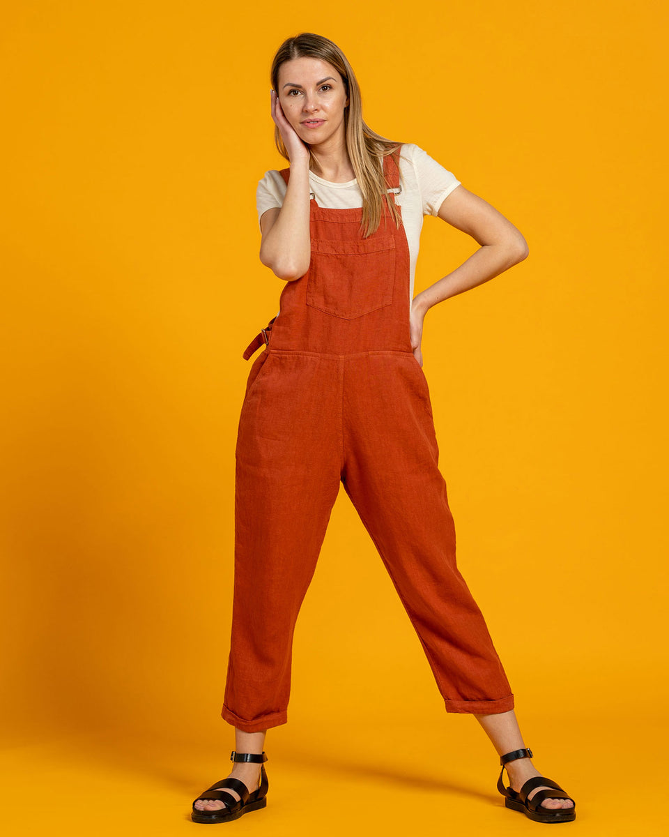 Casual dames jumpsuit met rechte pasvorm en verstelbare bandjes