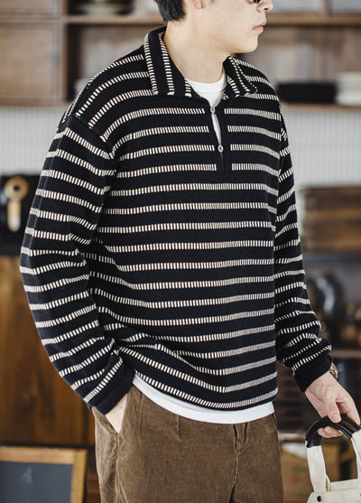 Polo met Amerikaanse Strepen van Thomas - Pullover in Contrastkleur voor Mannen