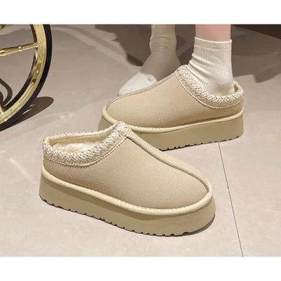 Zachte Pluche Platformsandalen voor Ultiem Comfort in Huis