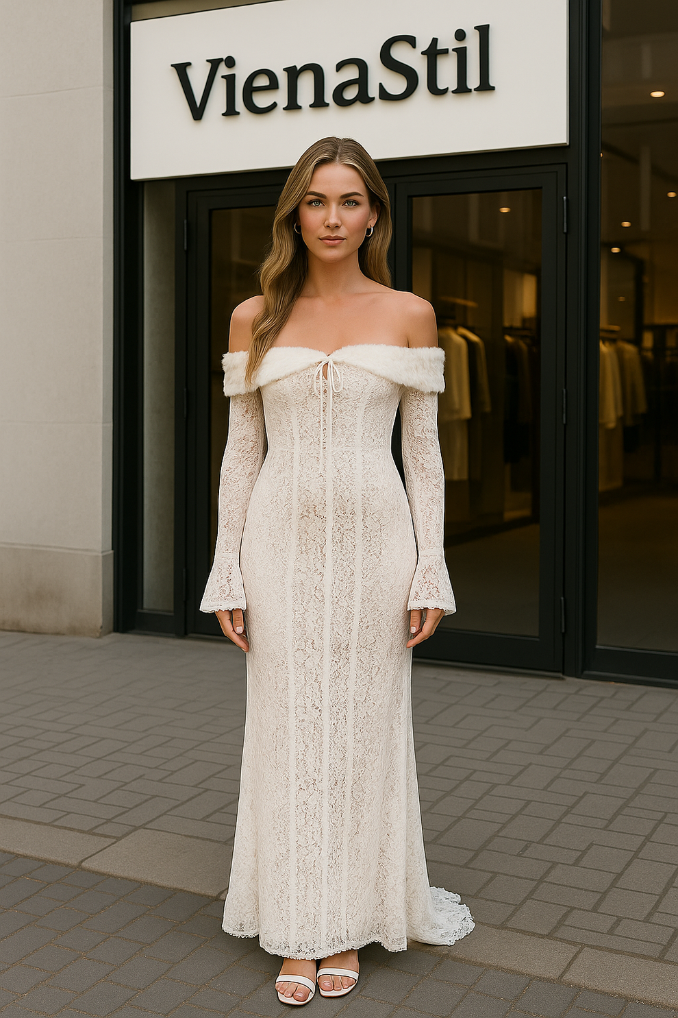 Maxi jurk met romantische uitstraling en elegante stijl