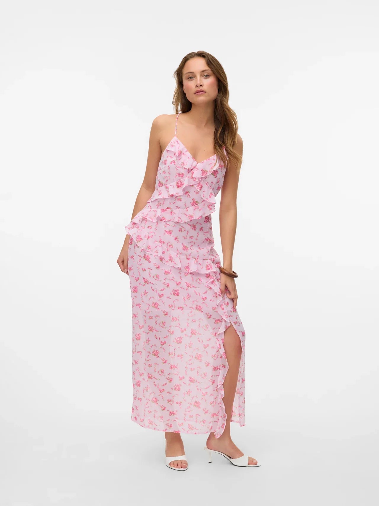 Lange jurk met verfijnde details en elegante uitstraling