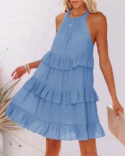 Brenda - Casual trapezejurk met overlappende ruches