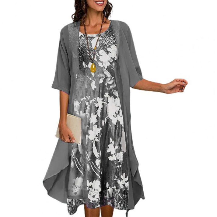 Lange zomerjurk met lichte pasvorm voor dames in een luchtige stijl