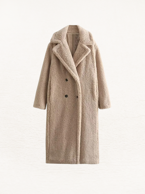 Lange damesjas voor herfst met een trendy en warme uitstraling