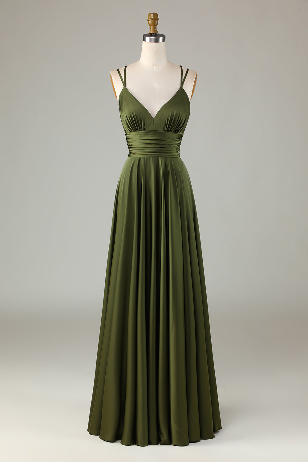Elegante avondjurk in maxi lengte zonder mouwen met stijlvolle V hals