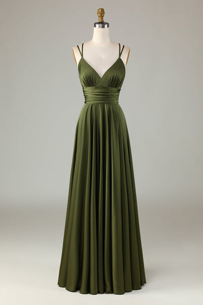 Elegante avondjurk in maxi lengte zonder mouwen met stijlvolle V hals