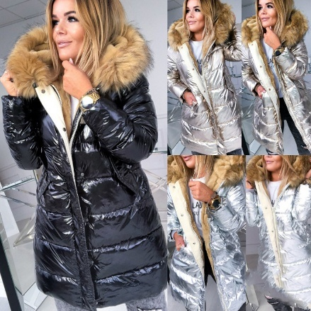 Lange winterjas met stijlvolle kraag voor dames