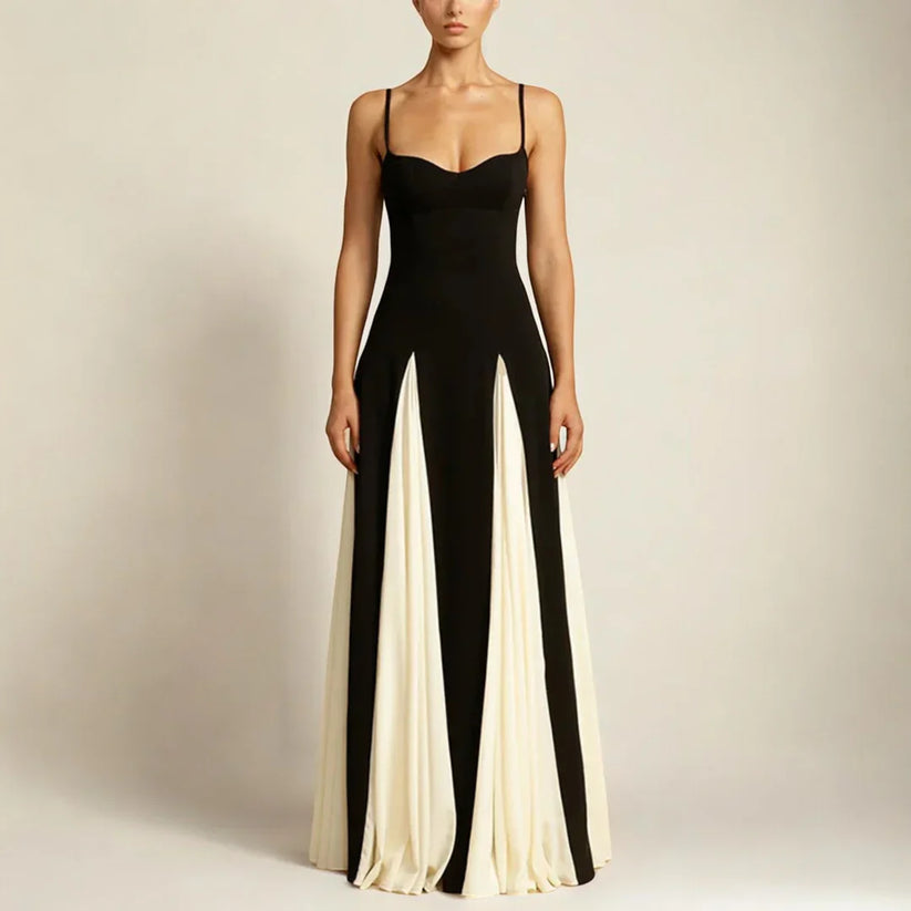 Elegante maxi jurk met smalle bandjes en verfijnde stijl