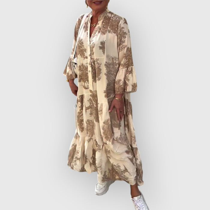 Luchtige maxi jurk in boho stijl met elegante uitstraling