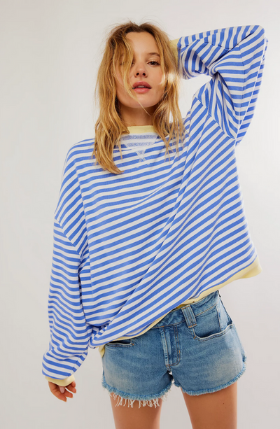 Oversized Gestreepte Trui voor een Trendy Uiterlijk