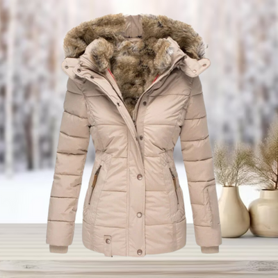 Warme dames winterparka met diepe capuchon voor extra bescherming