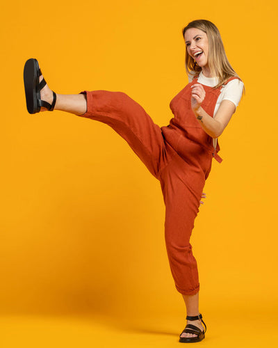 Casual dames jumpsuit met rechte pasvorm en verstelbare bandjes
