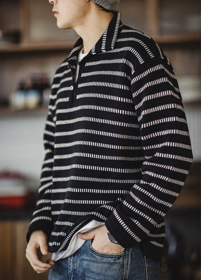Polo met Amerikaanse Strepen van Thomas - Pullover in Contrastkleur voor Mannen