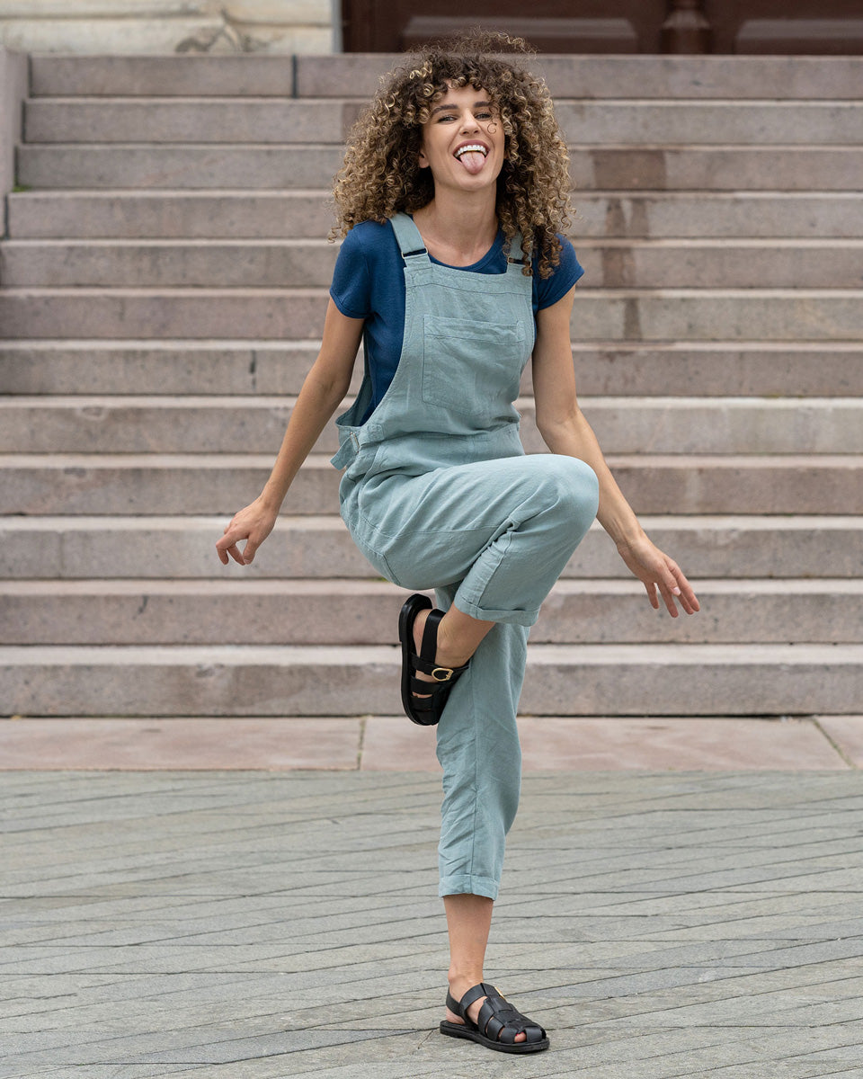 Casual dames jumpsuit met rechte pasvorm en verstelbare bandjes