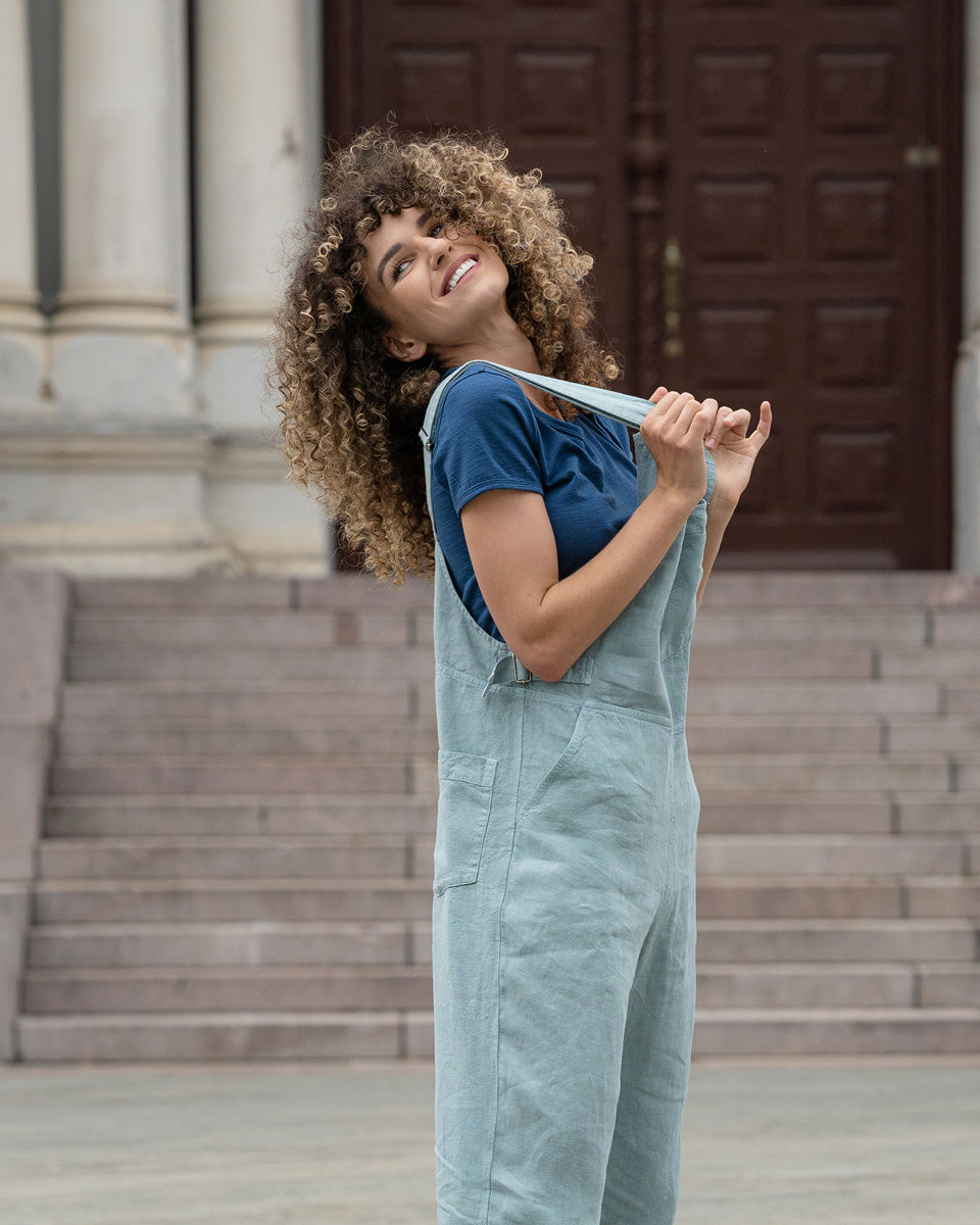 Casual dames jumpsuit met rechte pasvorm en verstelbare bandjes
