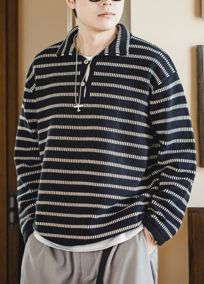 Polo met Amerikaanse Strepen van Thomas - Pullover in Contrastkleur voor Mannen