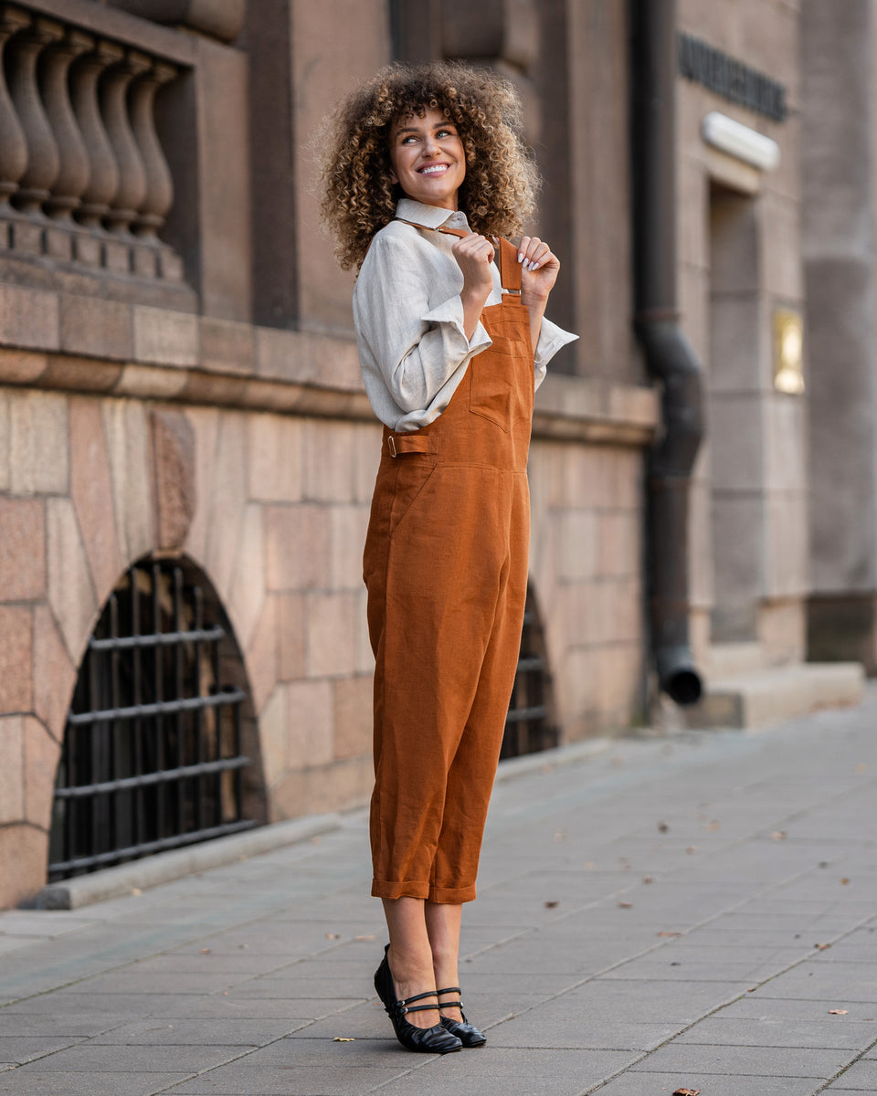 Casual dames jumpsuit met rechte pasvorm en verstelbare bandjes