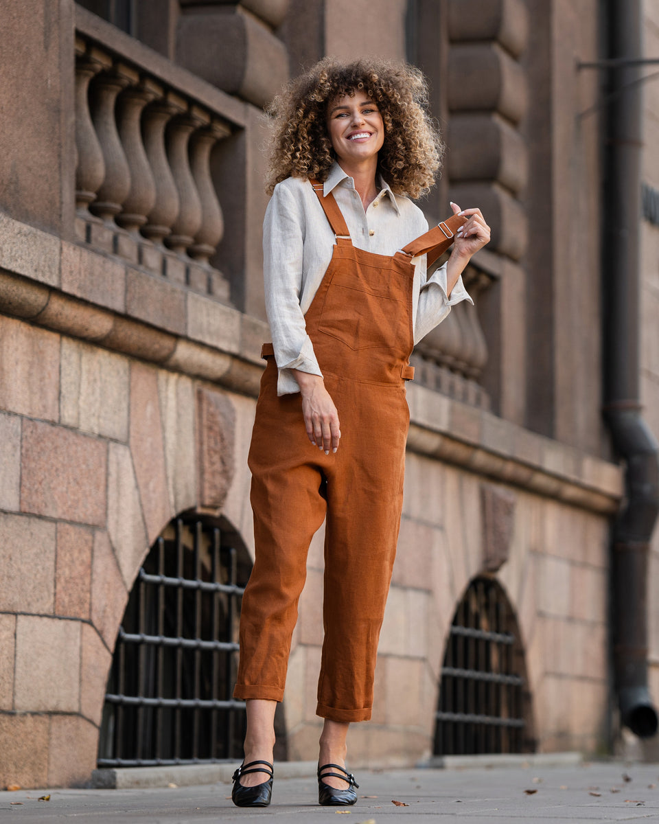 Casual dames jumpsuit met rechte pasvorm en verstelbare bandjes