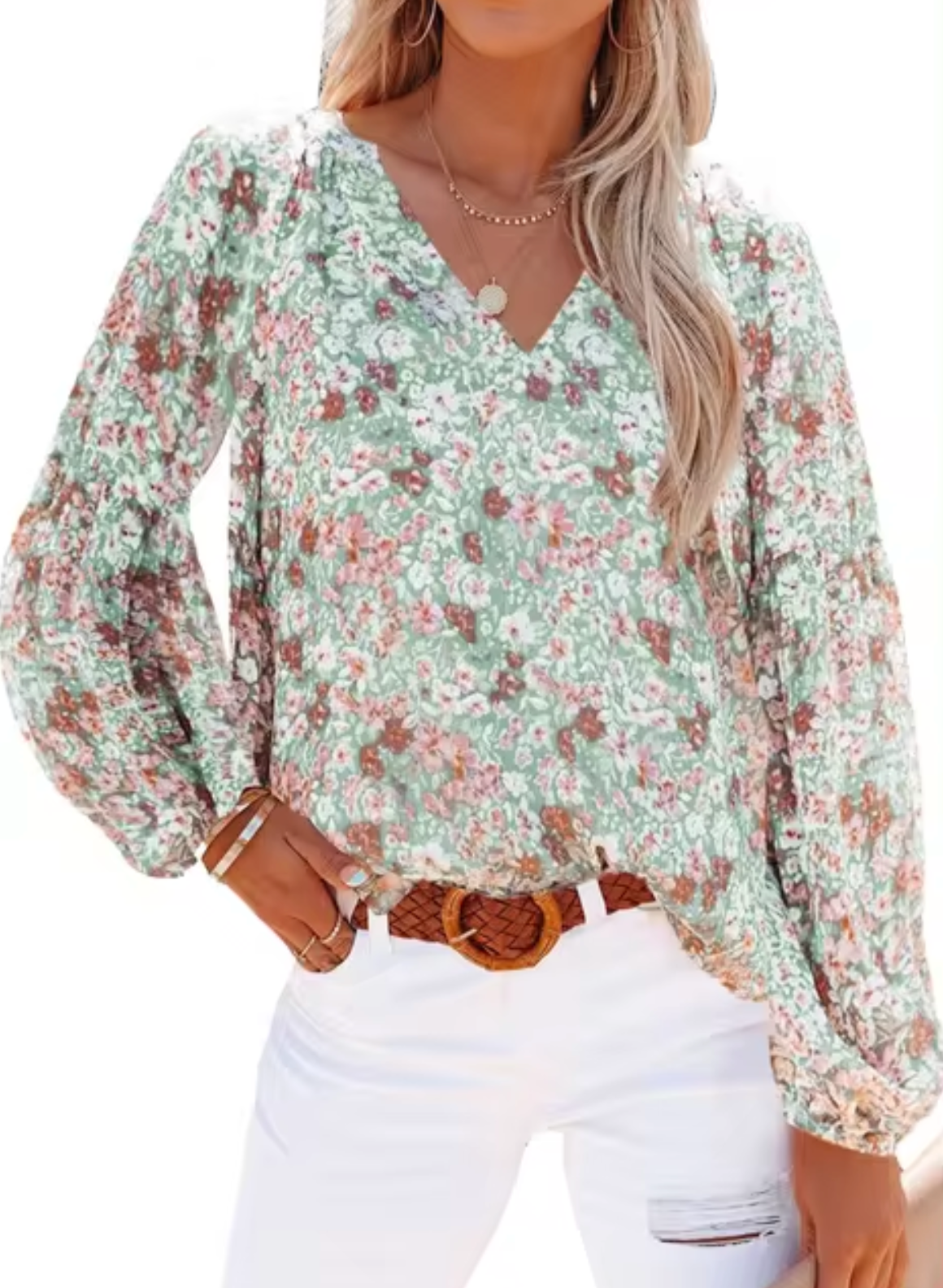 Luchtige blouse met bloemenprint en stijlvolle uitstraling