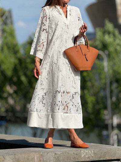 Zomerse lange damesjurk met elegant en modern ontwerp voor een verfijnde uitstraling