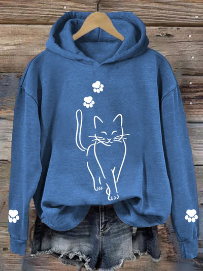 Katty Schattige Kat-Kat-Hoodie Voor Dames