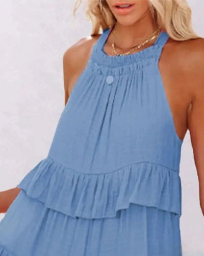 Brenda - Casual trapezejurk met overlappende ruches