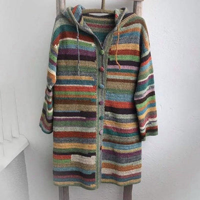 Moderne gestreepte hoodietrui