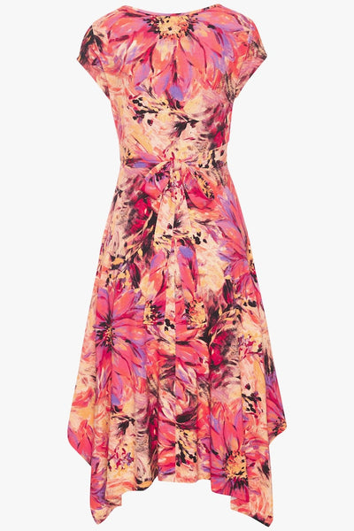 Zomerse Lange Jurk Met Print En Asymmetrische Zoom