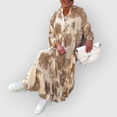 Luchtige maxi jurk in boho stijl met elegante uitstraling