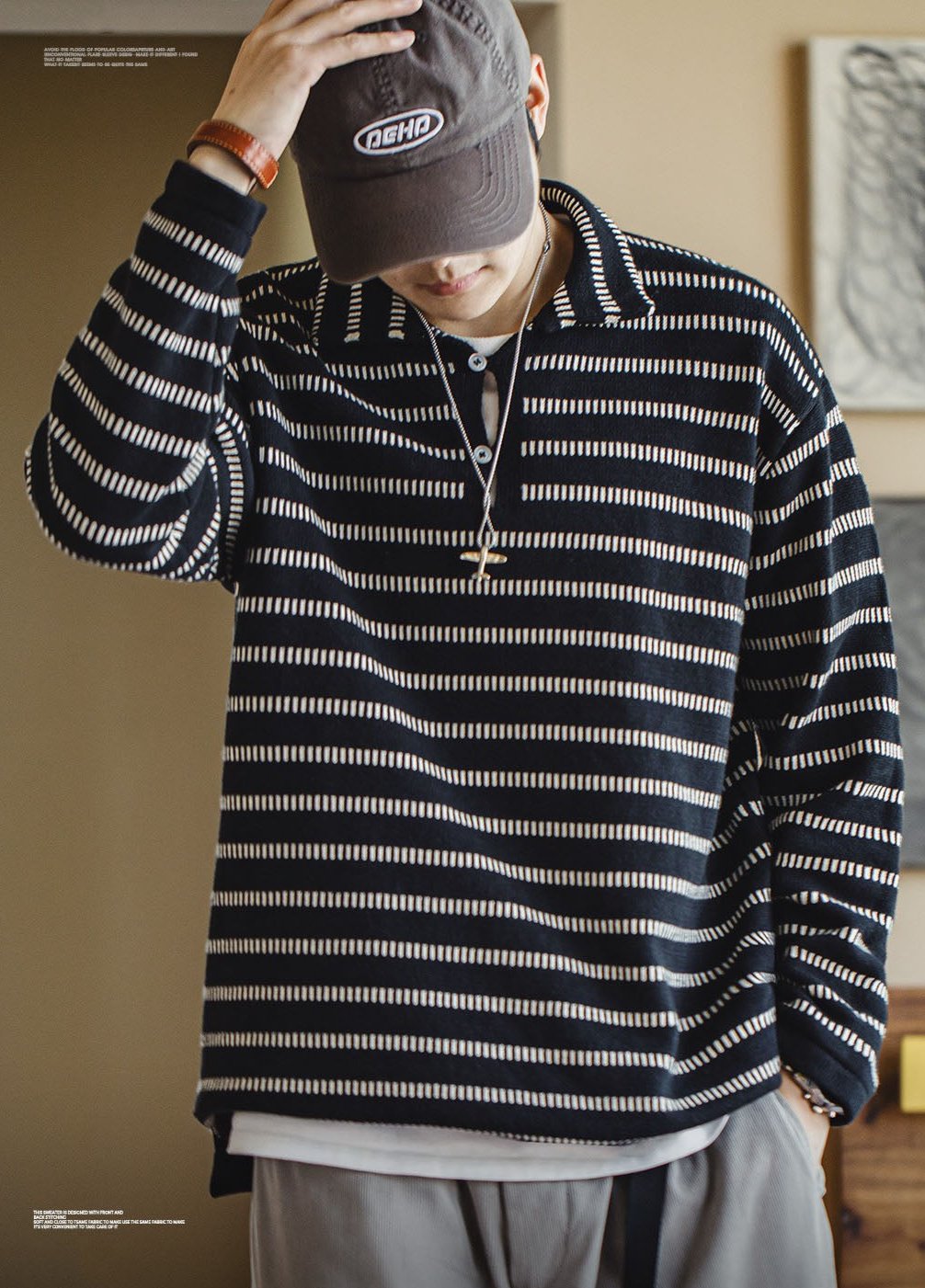 Polo met Amerikaanse Strepen van Thomas - Pullover in Contrastkleur voor Mannen