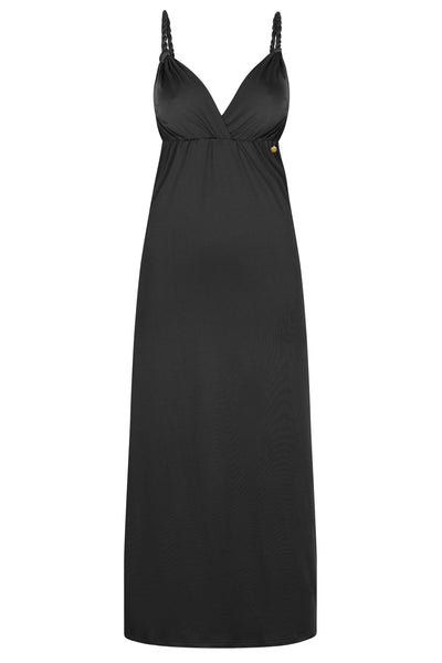 Elegante maxi jurk met fijne bandjes en minimalistische stijl