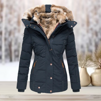 Warme dames winterparka met diepe capuchon voor extra bescherming