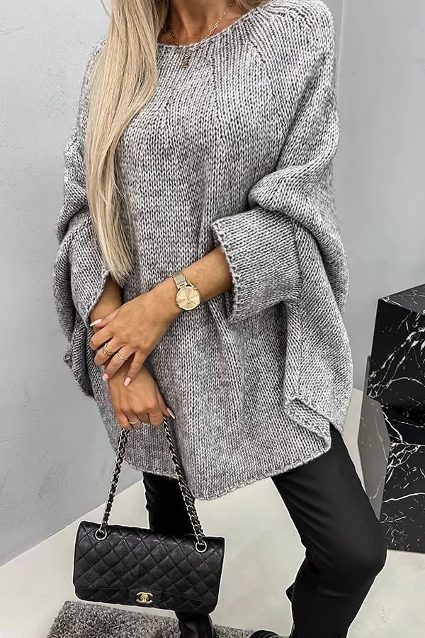 Nicole elastische gebreide trui met ronde hals – comfortabel en stijlvol